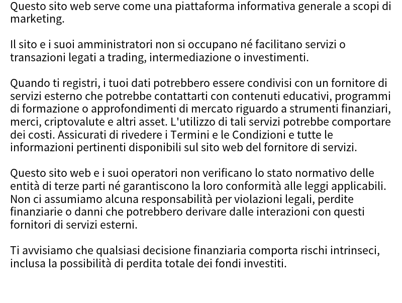 Dichiarazione di non responsabilità